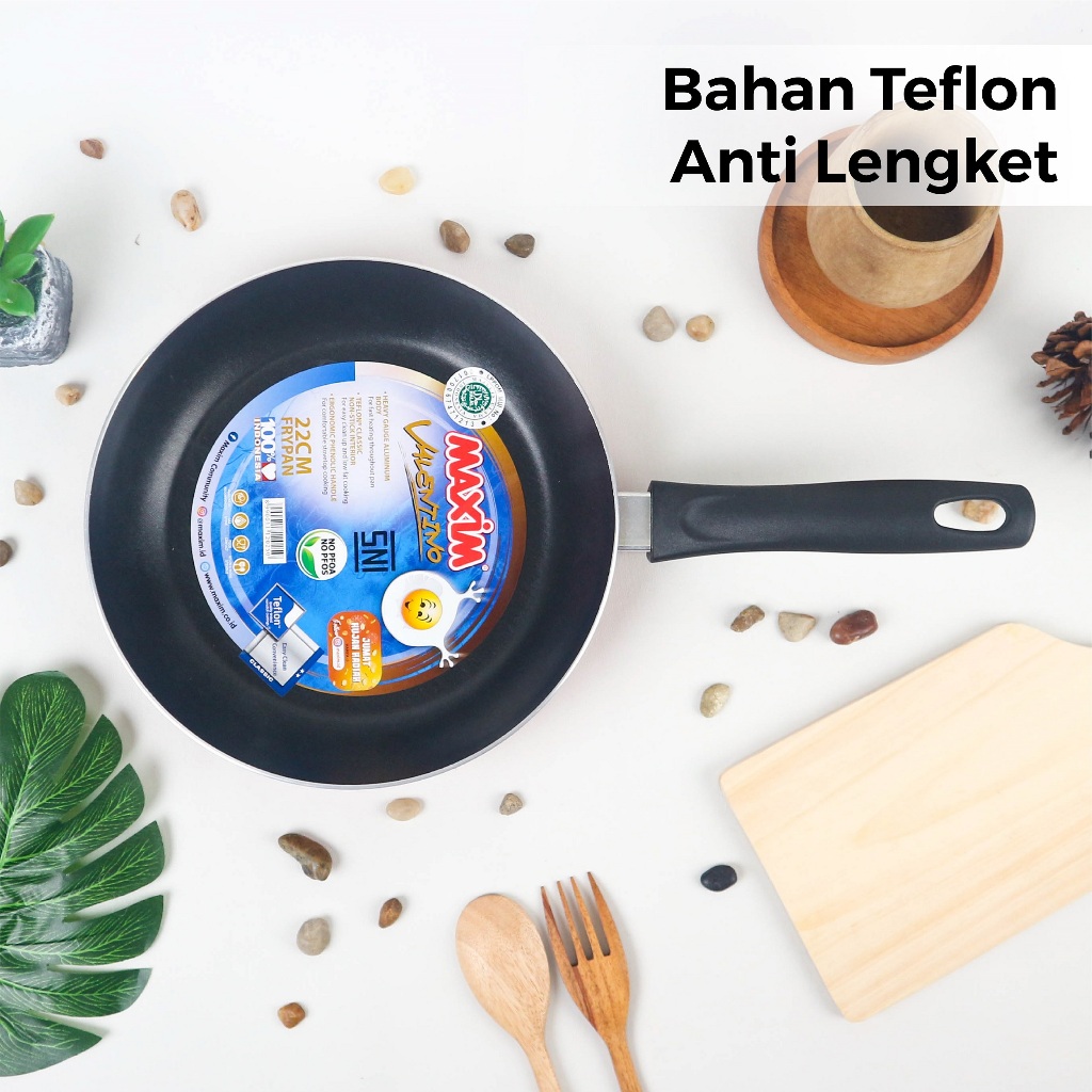 Maspion Maxim Valentino Teflon 22cm (Frypan Anti Lengket)