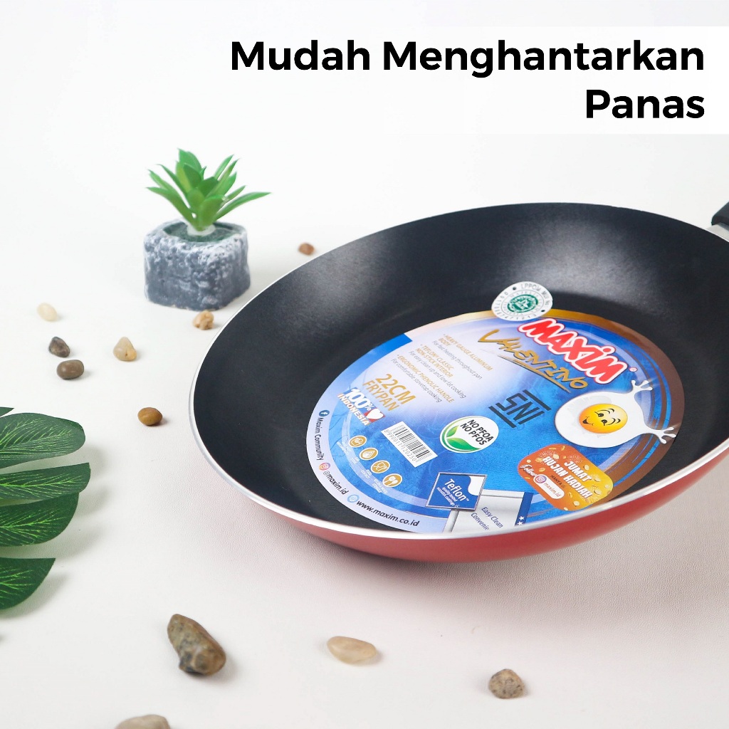 Maspion Maxim Valentino Teflon 22cm (Frypan Anti Lengket)