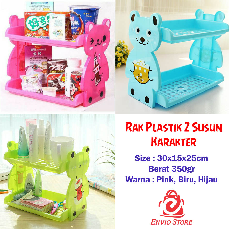 Rak Plastik 2 Susun Karakter - Double Shelf Animal