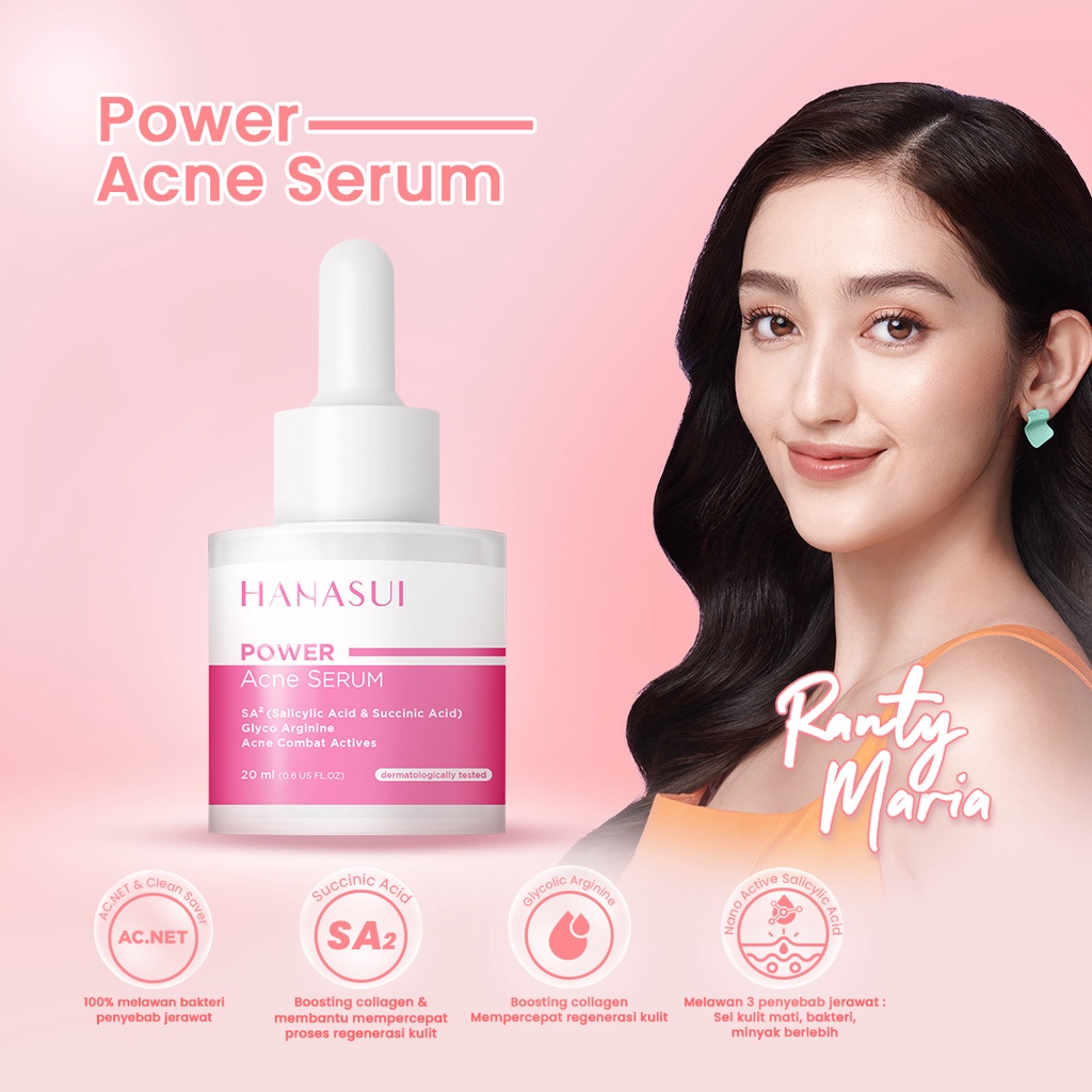 Hanasui Power Acne Serum 20ml (Pink)