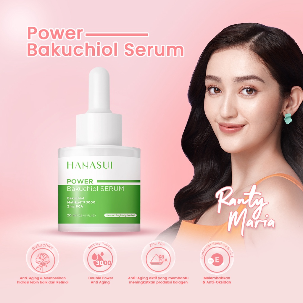 Hanasui Power Bakuchiol Serum 20ml (Hijau)