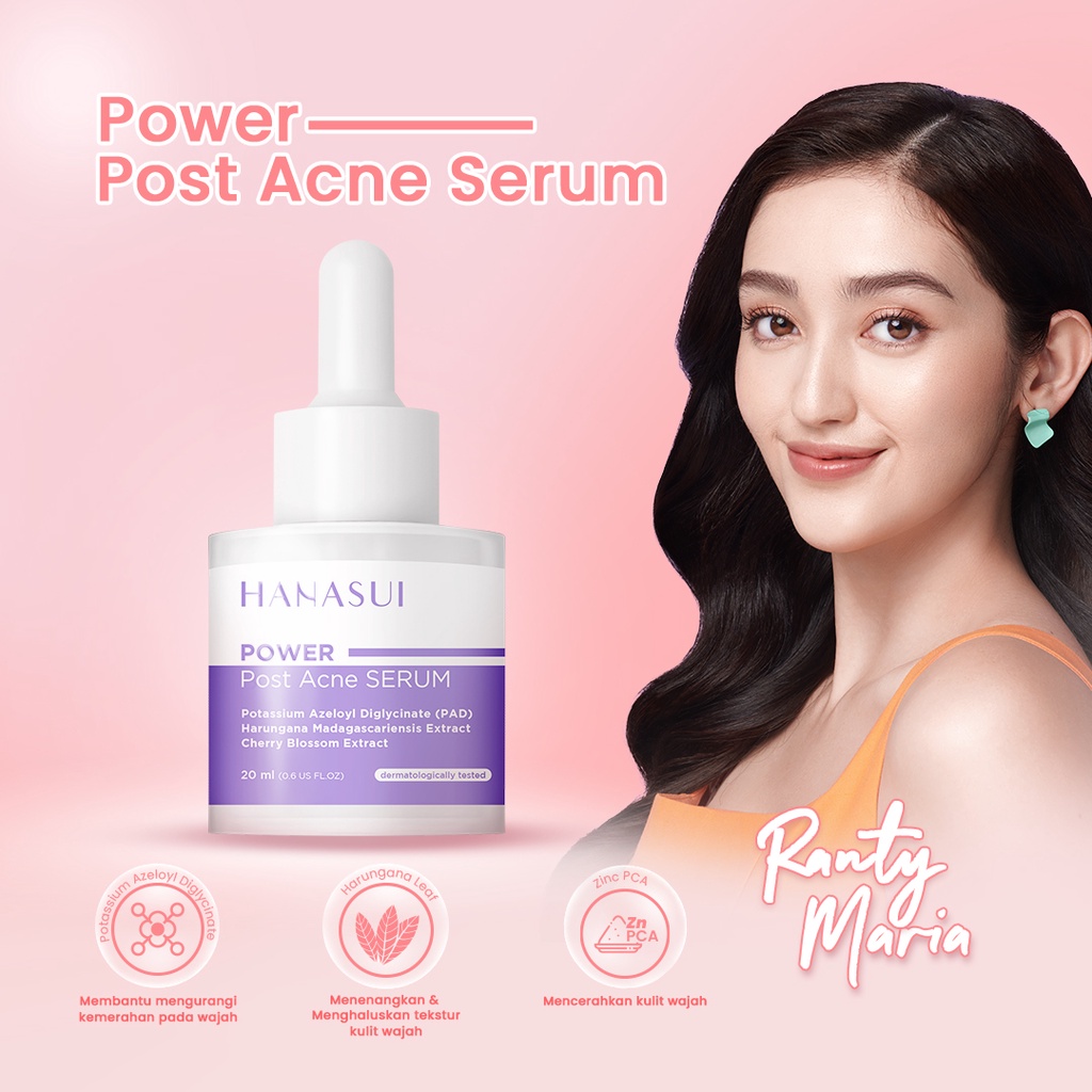 Hanasui Power Post Acne Serum 20ml (Ungu)