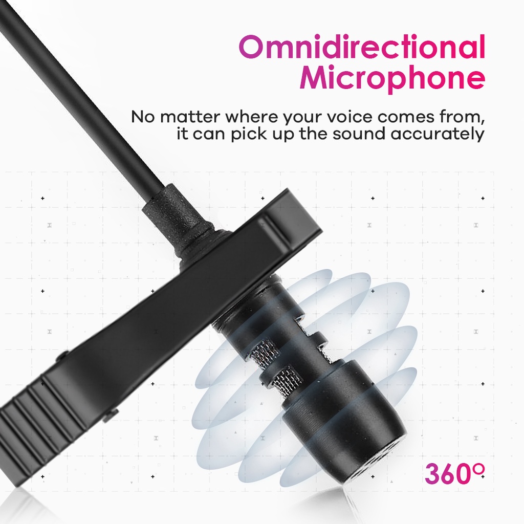 JETE Clip On Mic 2in1 M3 (Dual Microphone + Jack 3.5mm)
