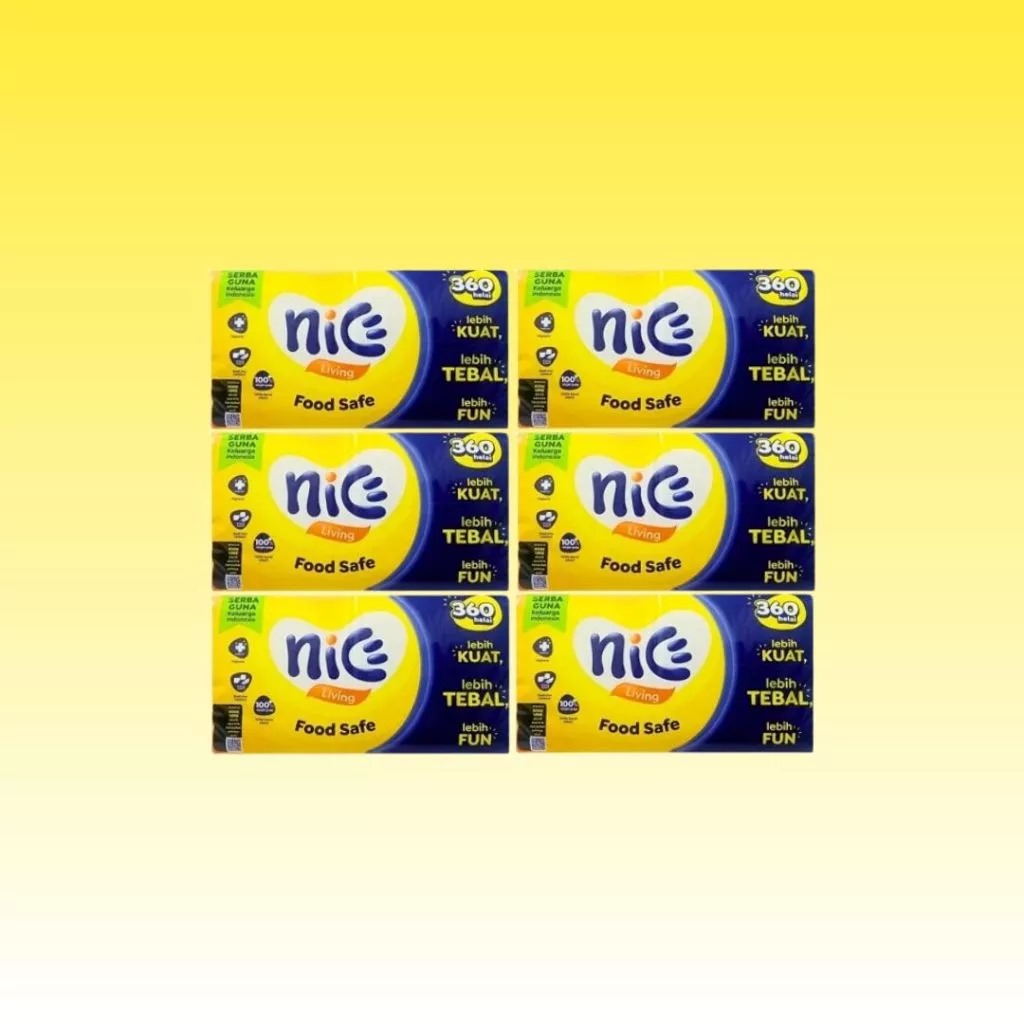 (Isi 6) Paket Bundling Tissue Nice Facial Soft Pack 360ply (180s)