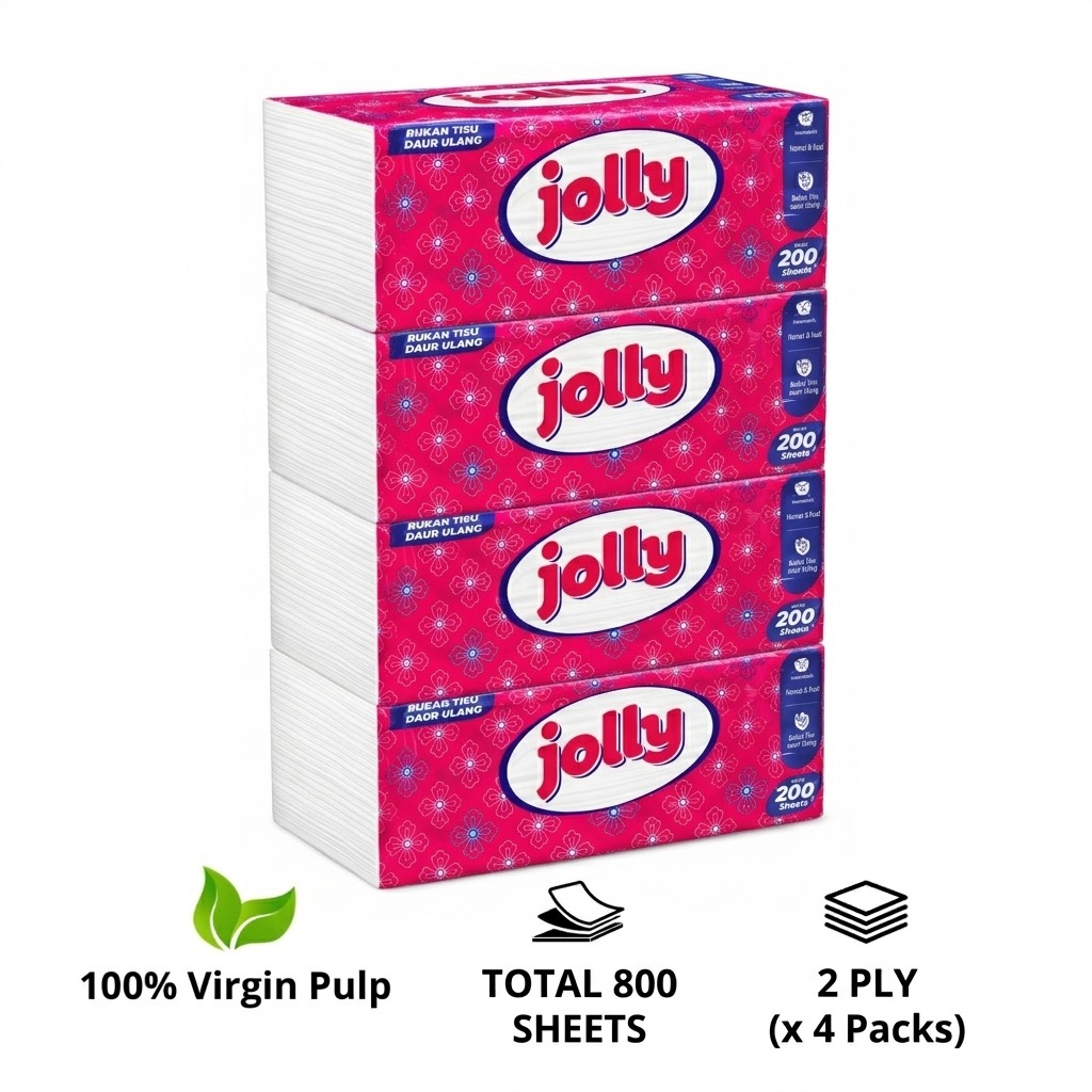 (Isi 4) Paket Bundling Tissue Jolly Facial Soft Pack 200s