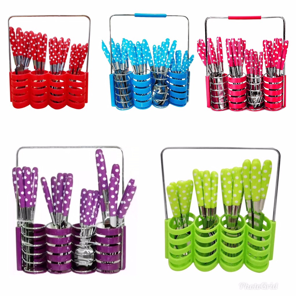 Sendok Set Polkadot Isi 24pcs Sendok Set Polkadot Isi 24pcs