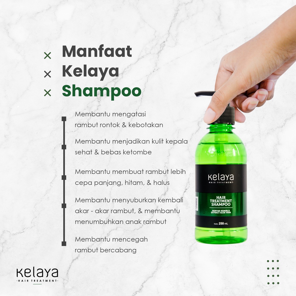Kelaya Hair Treatment Shampoo 250ml - Minyak Kemiri & Extract Aloevera