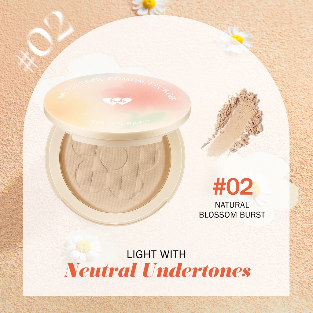 BNB Barenbliss Fine To Refine Compact Powder 02 Natural Blossom Burst *