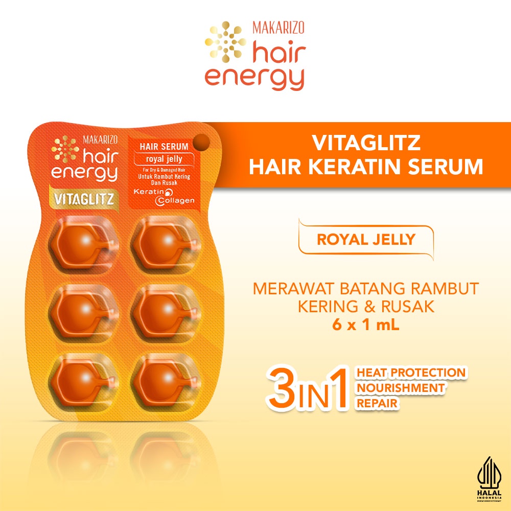 Makarizo Hair Energy Vitaglitz Hair Serum 1ml x 6 - Royal Jelly Makarizo Hair Energy Vitaglitz Hair Serum 1ml x 6 - Royal Jelly