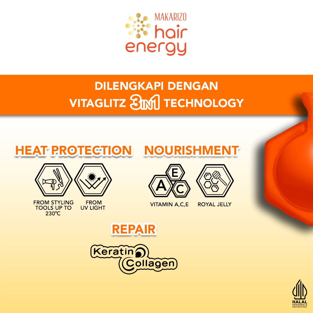 Makarizo Hair Energy Vitaglitz Hair Serum 1ml x 6 - Royal Jelly Makarizo Hair Energy Vitaglitz Hair Serum 1ml x 6 - Royal Jelly
