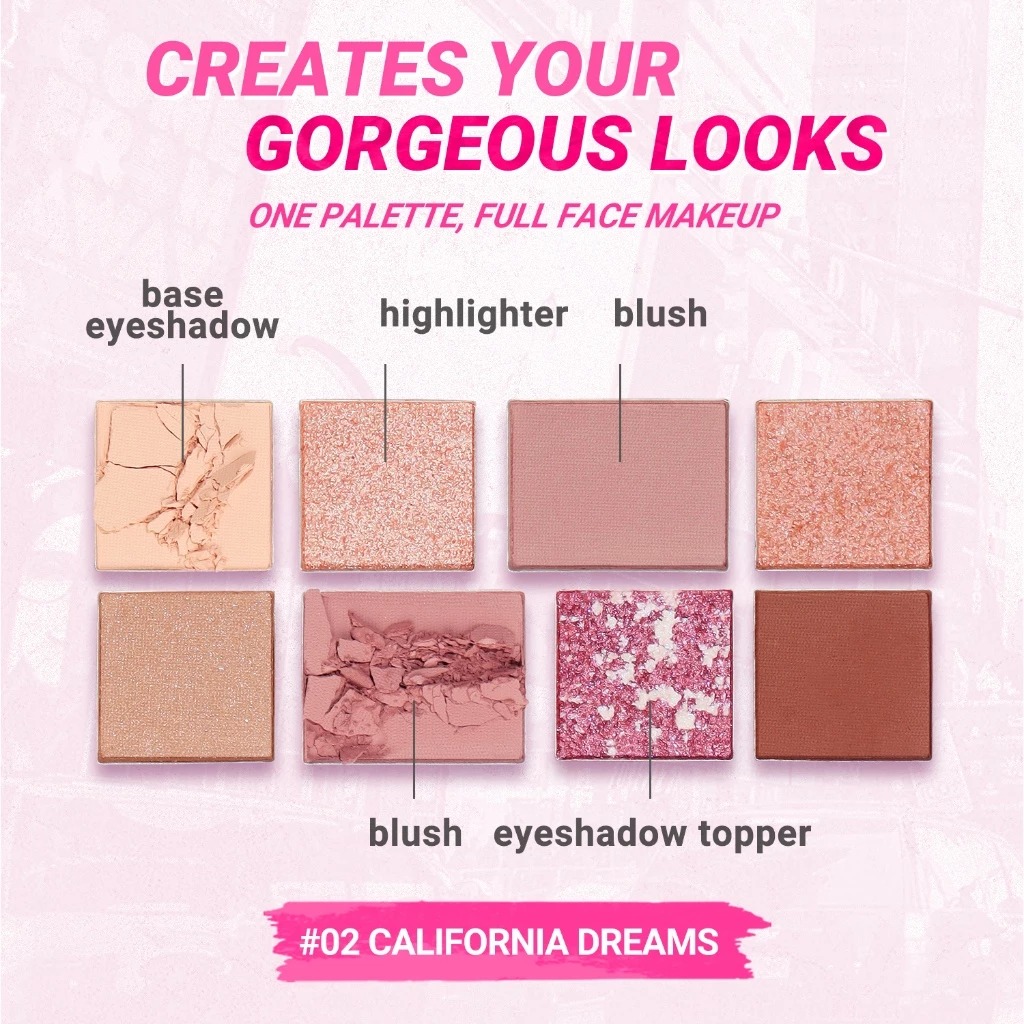 Dazzle Me The World Traveler Eyeshadow Palette 8gr - California Dreams