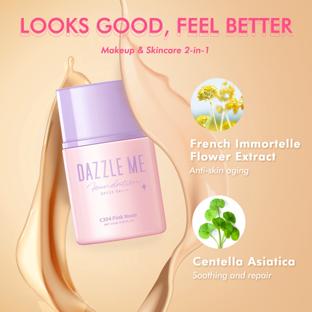 DAZZLE ME Day by Day Foundation W805 Yellow Beige