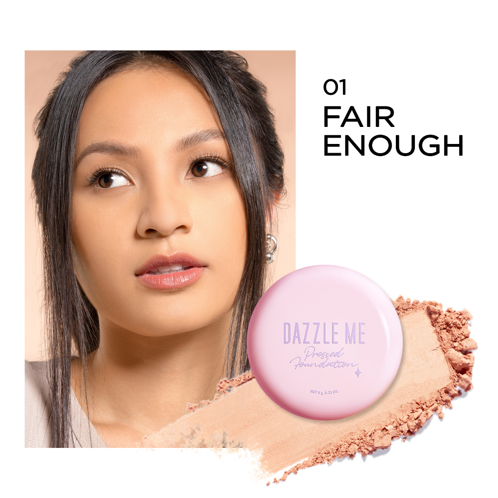 DAZZLE ME Muse Pressed Foundation 01 Fair Enough