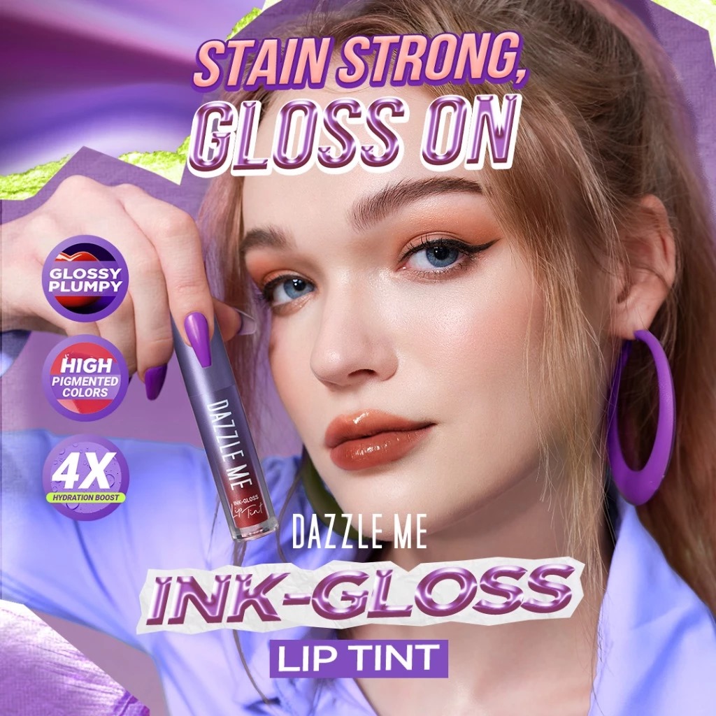 Dazzle Me Ink-Gloss Lip Tint 2.5ml - R02 Allure-Ink Dazzle Me Ink-Gloss Lip Tint 2.5ml - R02 Allure-Ink