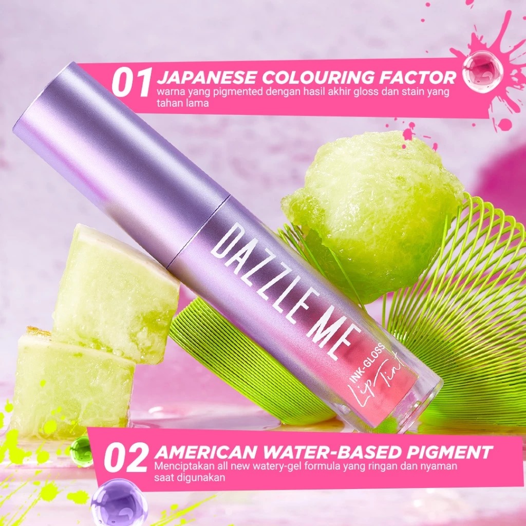 Dazzle Me Ink-Gloss Lip Tint 2.5ml - R02 Allure-Ink Dazzle Me Ink-Gloss Lip Tint 2.5ml - R02 Allure-Ink