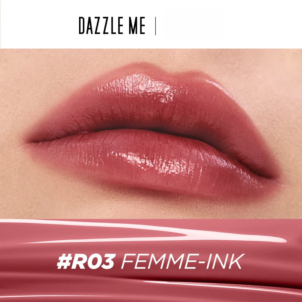 Dazzle Me Ink-Gloss Lip Tint 2.5ml - R03 Femme-Ink Dazzle Me Ink-Gloss Lip Tint 2.5ml - R03 Femme-Ink