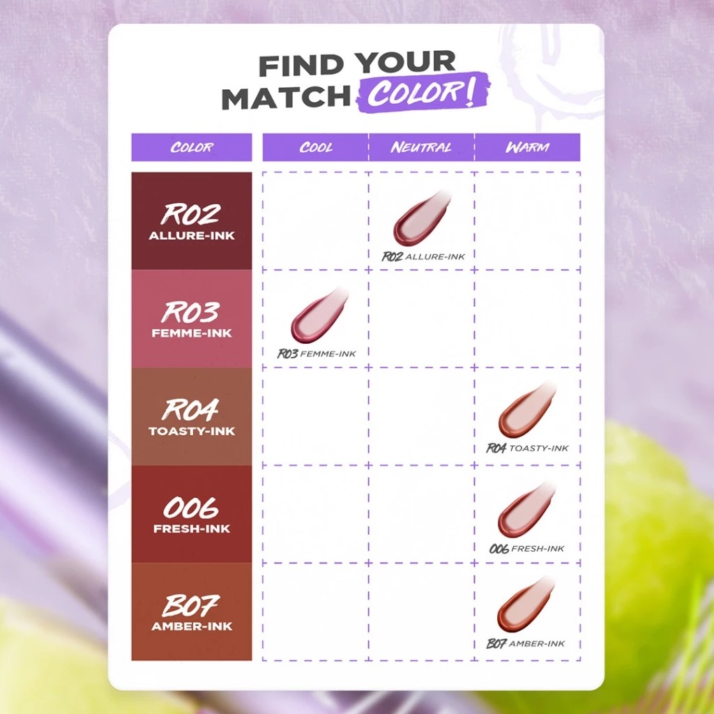 Dazzle Me Ink-Gloss Lip Tint 2.5ml - B07 Amber-Ink