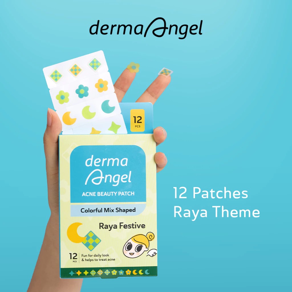 Derma Angel Acne Beauty Patch With Salicylic Acid Colorful Mix Shaped 12s - Raya Festive Derma Angel Acne Beauty Patch With Salicylic Acid Colorful Mix Shaped 12s - Raya Festive
