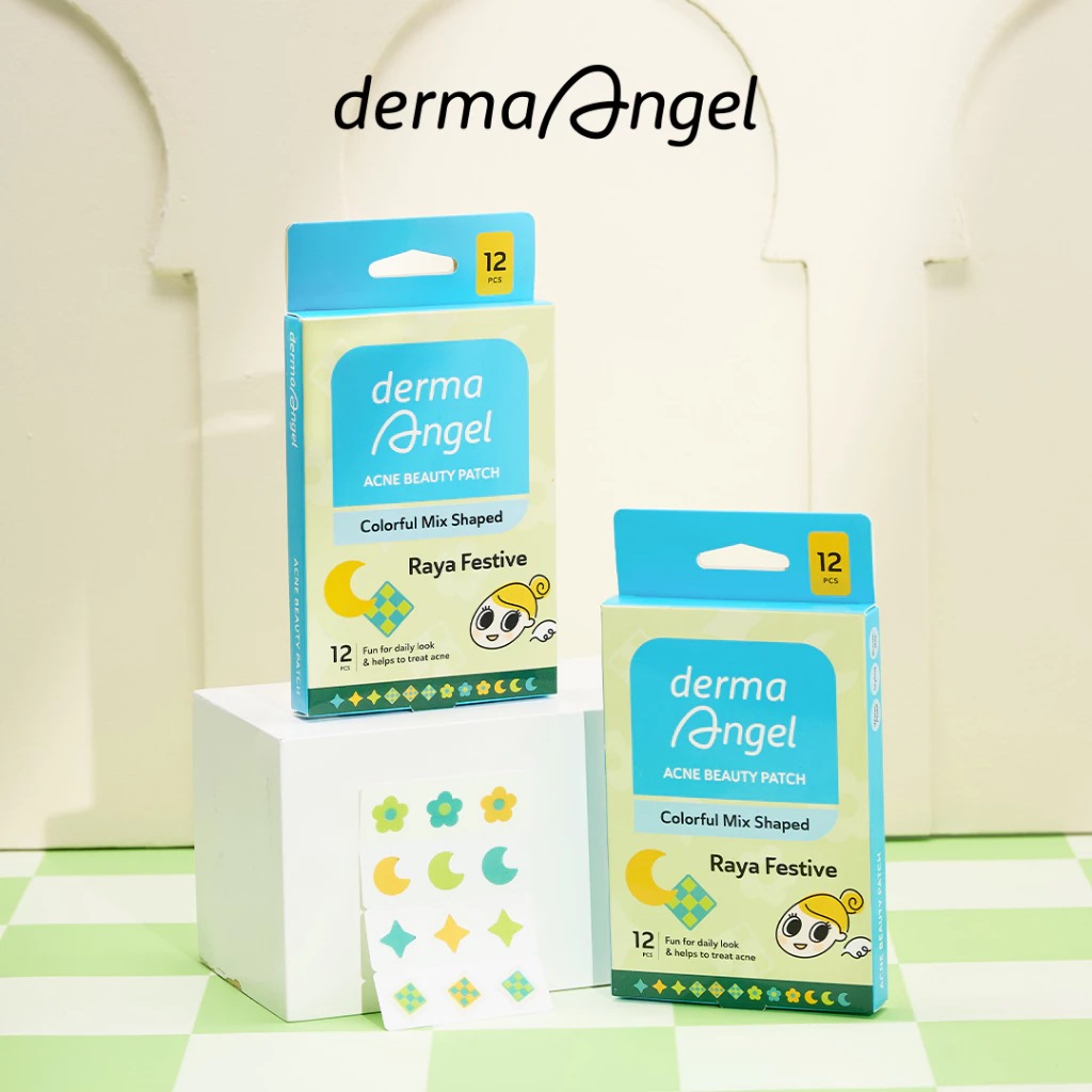 Derma Angel Acne Beauty Patch With Salicylic Acid Colorful Mix Shaped 12s - Raya Festive Derma Angel Acne Beauty Patch With Salicylic Acid Colorful Mix Shaped 12s - Raya Festive