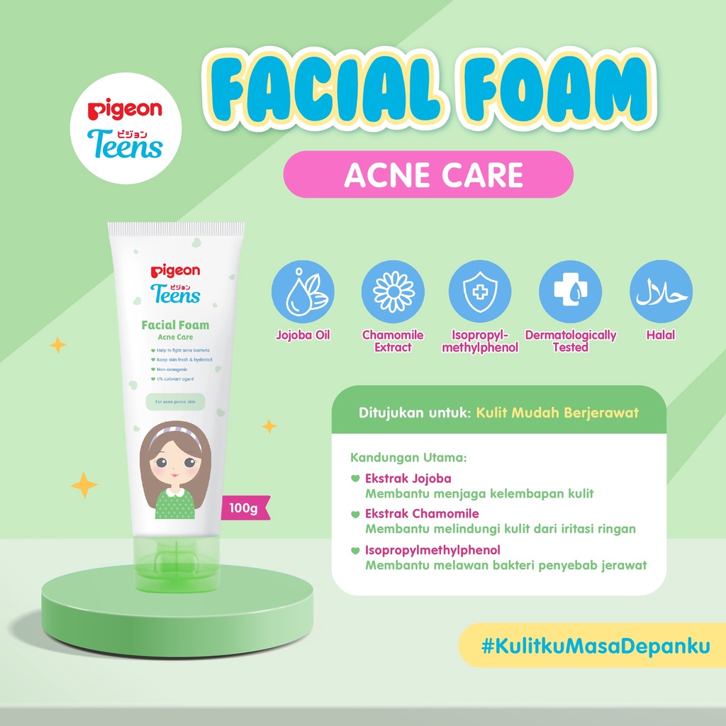 Pigeon Teens Facial Foam 100gr - Acne Care
