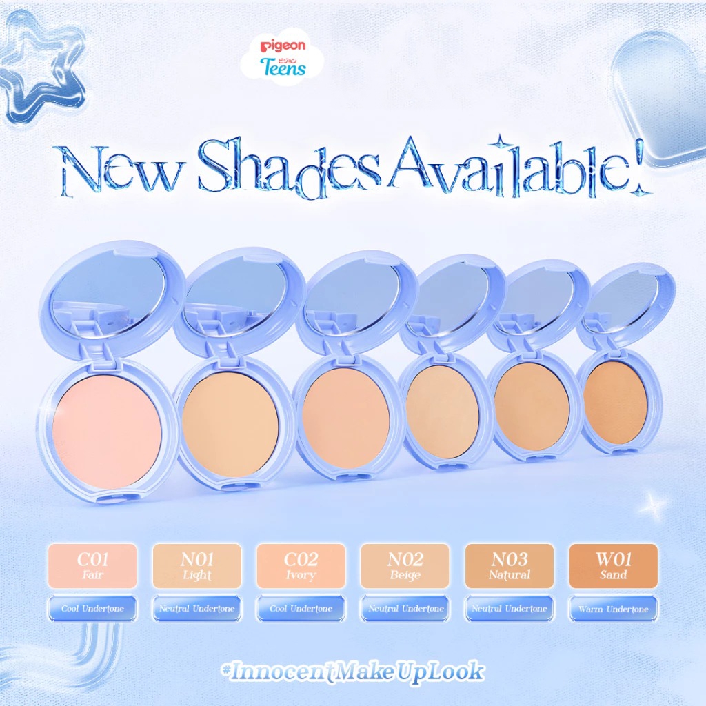 Pigeon Teens Everyday Compact Powder+UV Filter FULL SIZE 9gr - C01 Fair