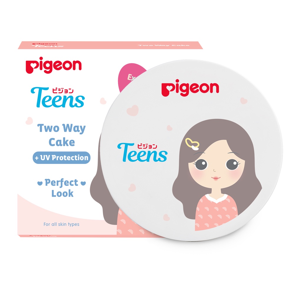 Pigeon Teens Two Way Cake + UV Protection Full Size 14gr - Beige (Pack Peach) Pigeon Teens Two Way Cake + UV Protection Full Size 14gr - Beige (Pack Peach)