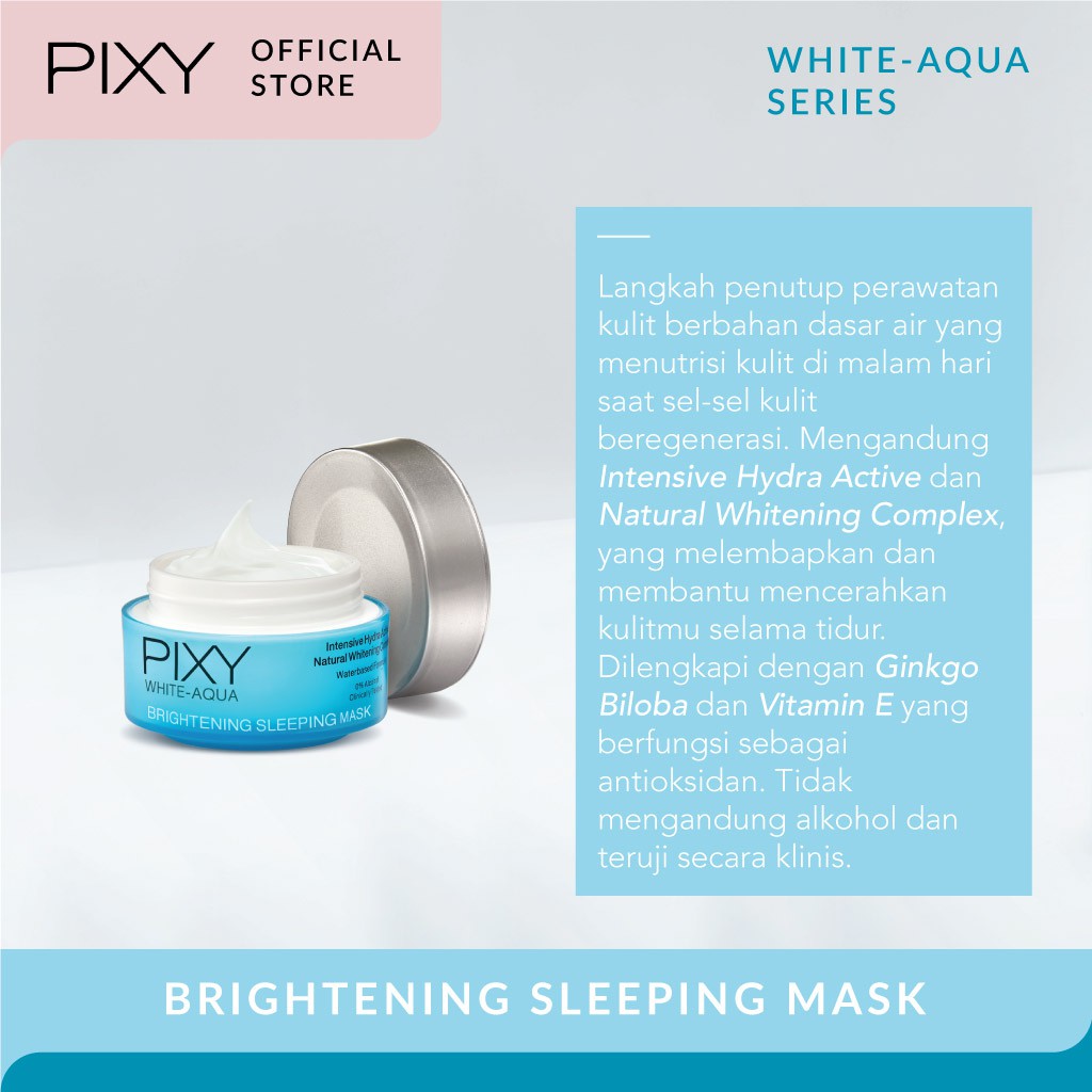 Pixy White Aqua Brightening Sleeping Mask Night Cream 18gr