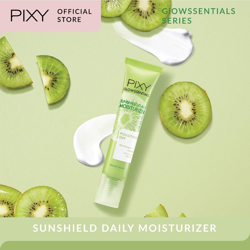 PIXY Glowssentials Sunshield Daily Moisturizer 20gr (Hijau - Pollution Off)