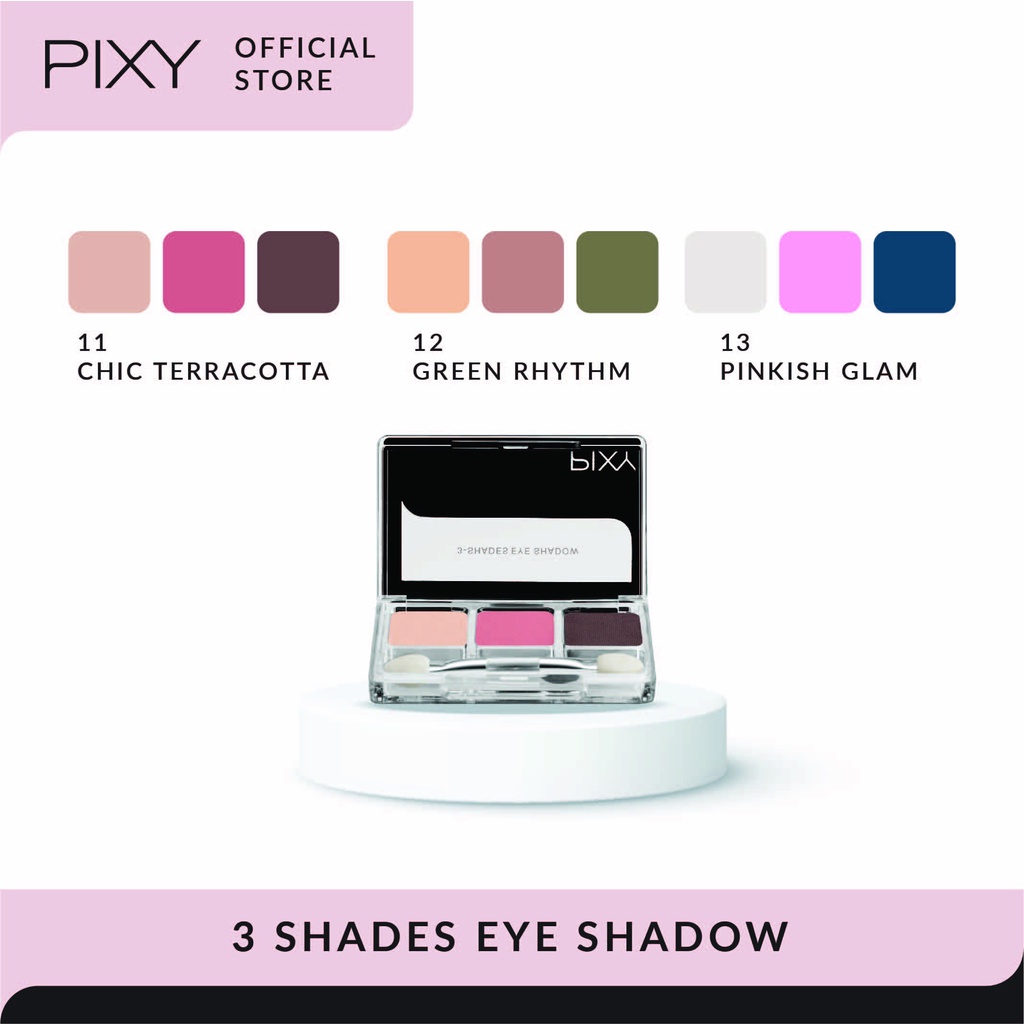 Pixy 3-Shades Eye Shadow Chic Terracotta 11