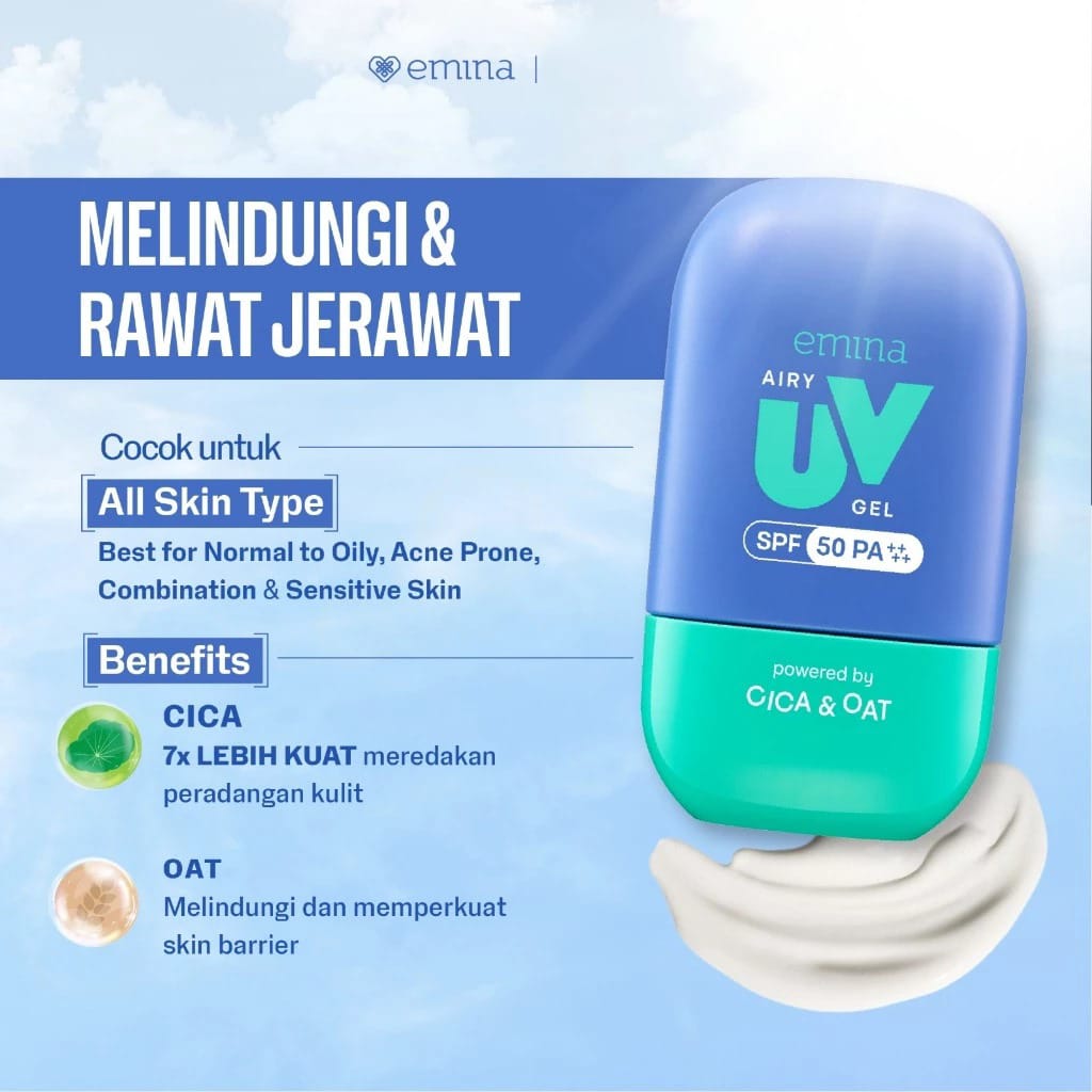 Emina Airy UV Gel Sunscreen SPF50 PA++++ 25ml