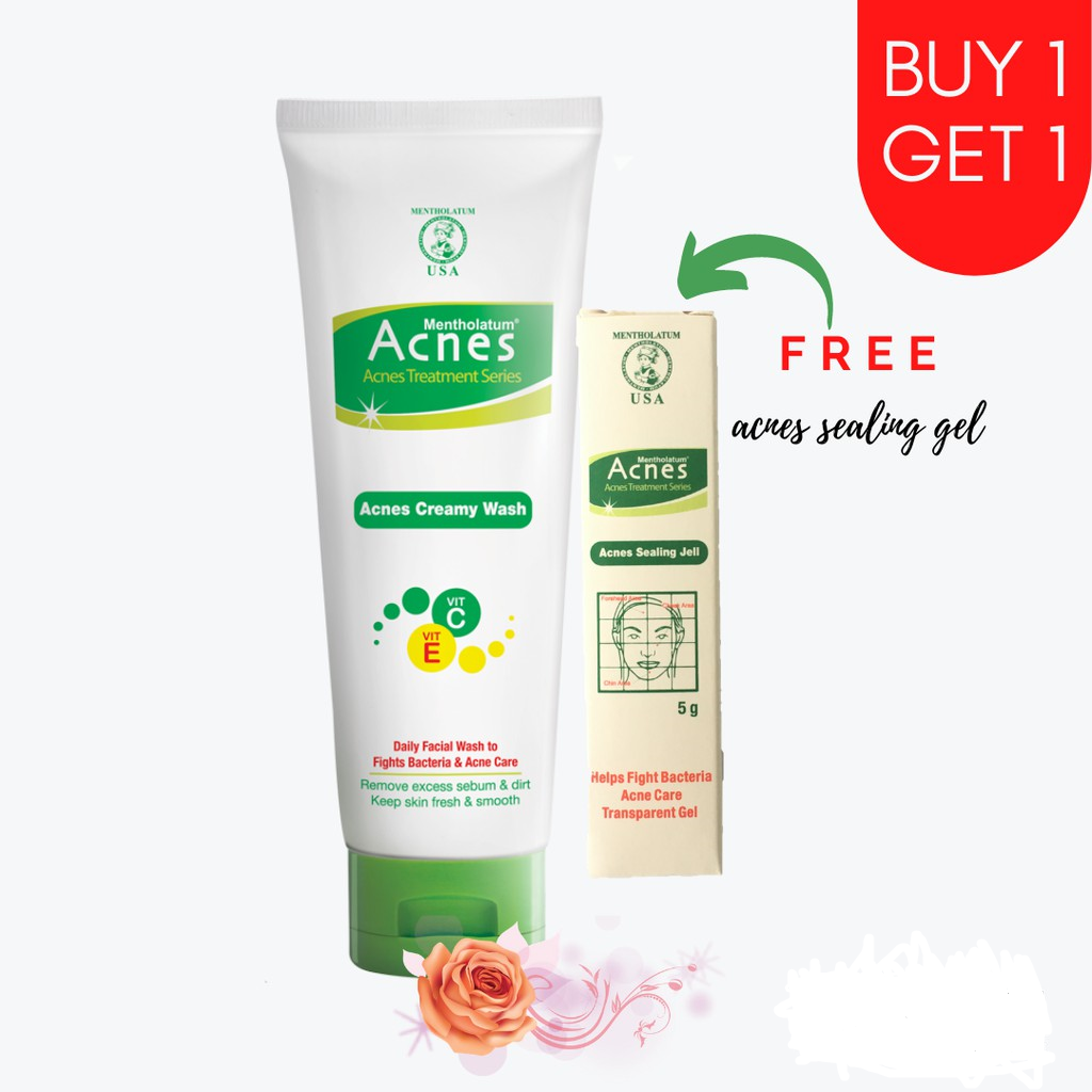 ACNES Bundling Creamy Wash 100gr + Sealing Jel 5gr
