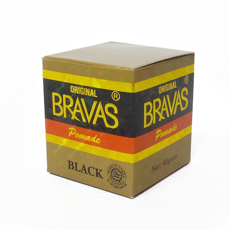 Bravas Pomade Brilliantine Minyak Rambut 80gr - Black Bravas Pomade Brilliantine Minyak Rambut 80gr - Black