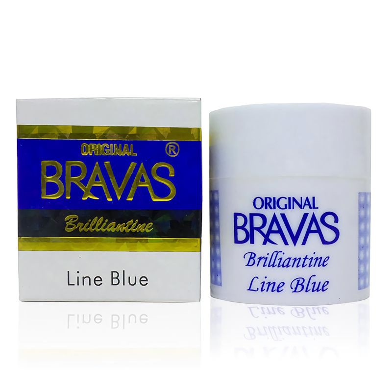 Bravas Pomade Brilliantine Minyak Rambut 80gr - Line Blue Bravas Pomade Brilliantine Minyak Rambut 80gr - Line Blue