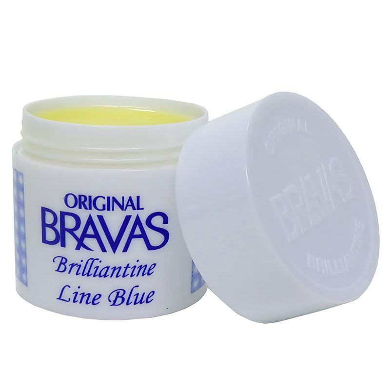 Bravas Pomade Brilliantine Minyak Rambut 80gr - Line Blue Bravas Pomade Brilliantine Minyak Rambut 80gr - Line Blue