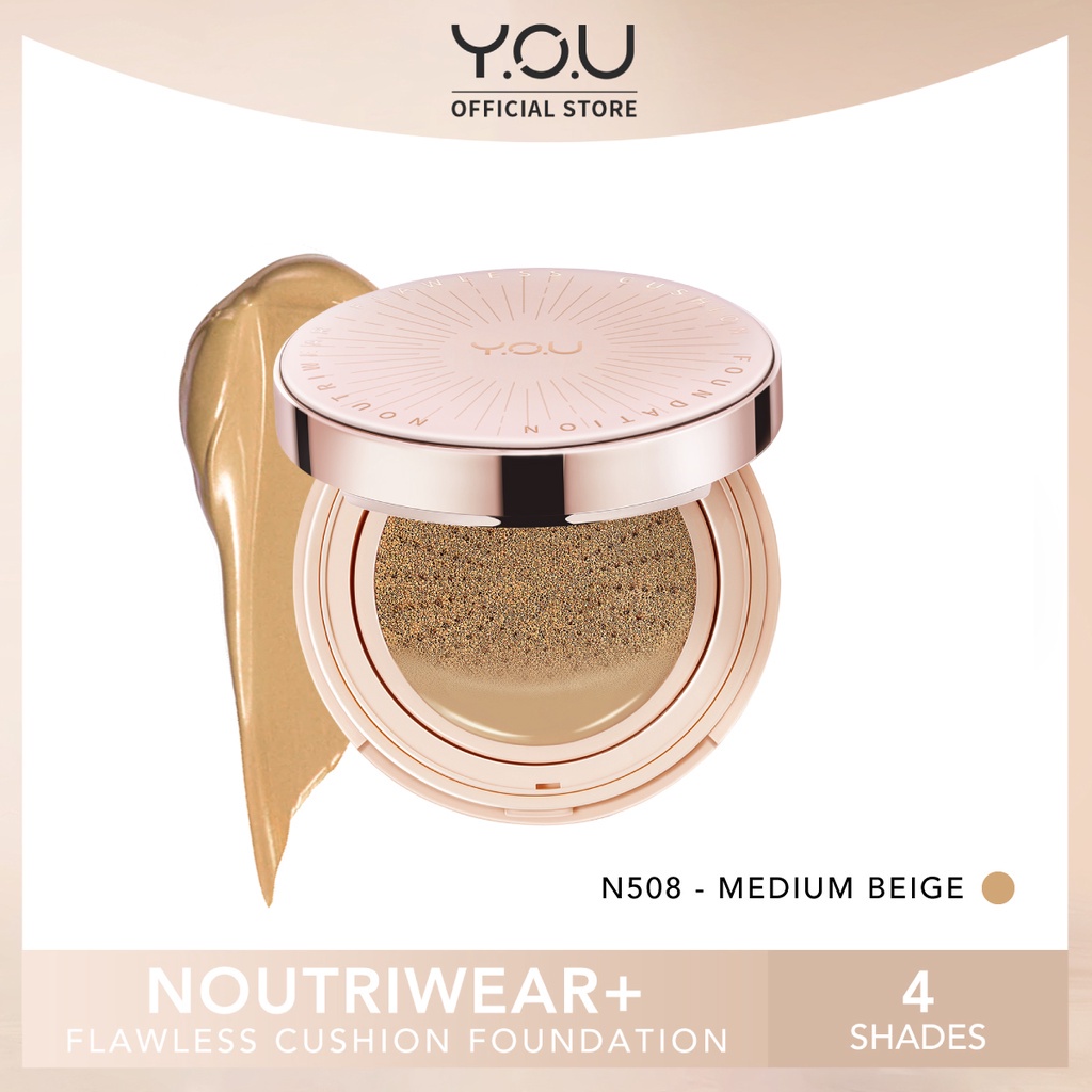 YOU Noutriwear+ Flawless Cushion Foundation Full Size - N508 Medium Beige