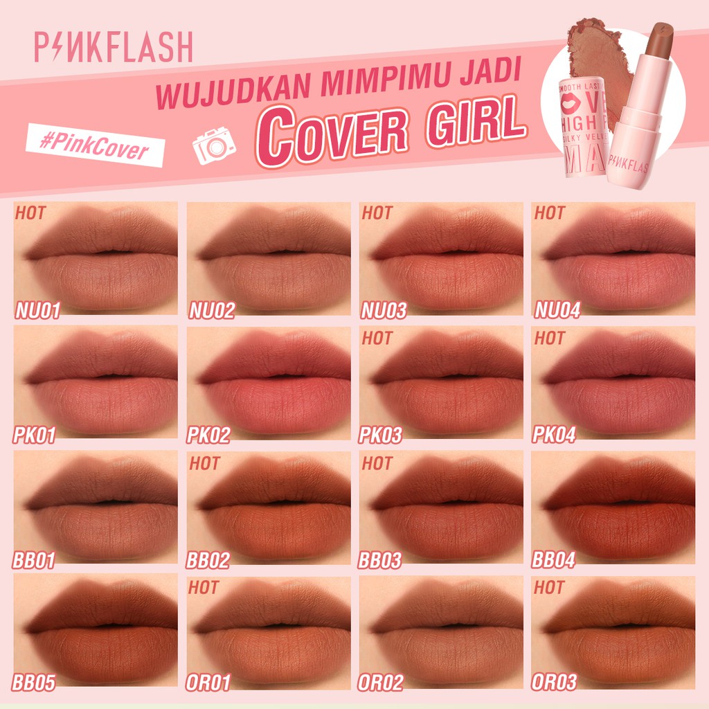 Pinkflash Silky Velvet Lipstick High Pigmented PF-L05 - NU02