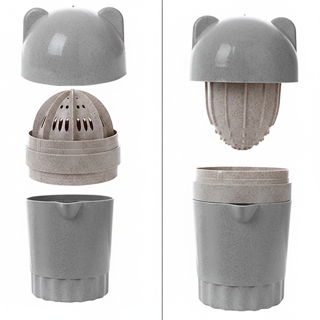 Botol Pemeras Jeruk Portable Serbaguna (Manual Juicer Cup) - Grey