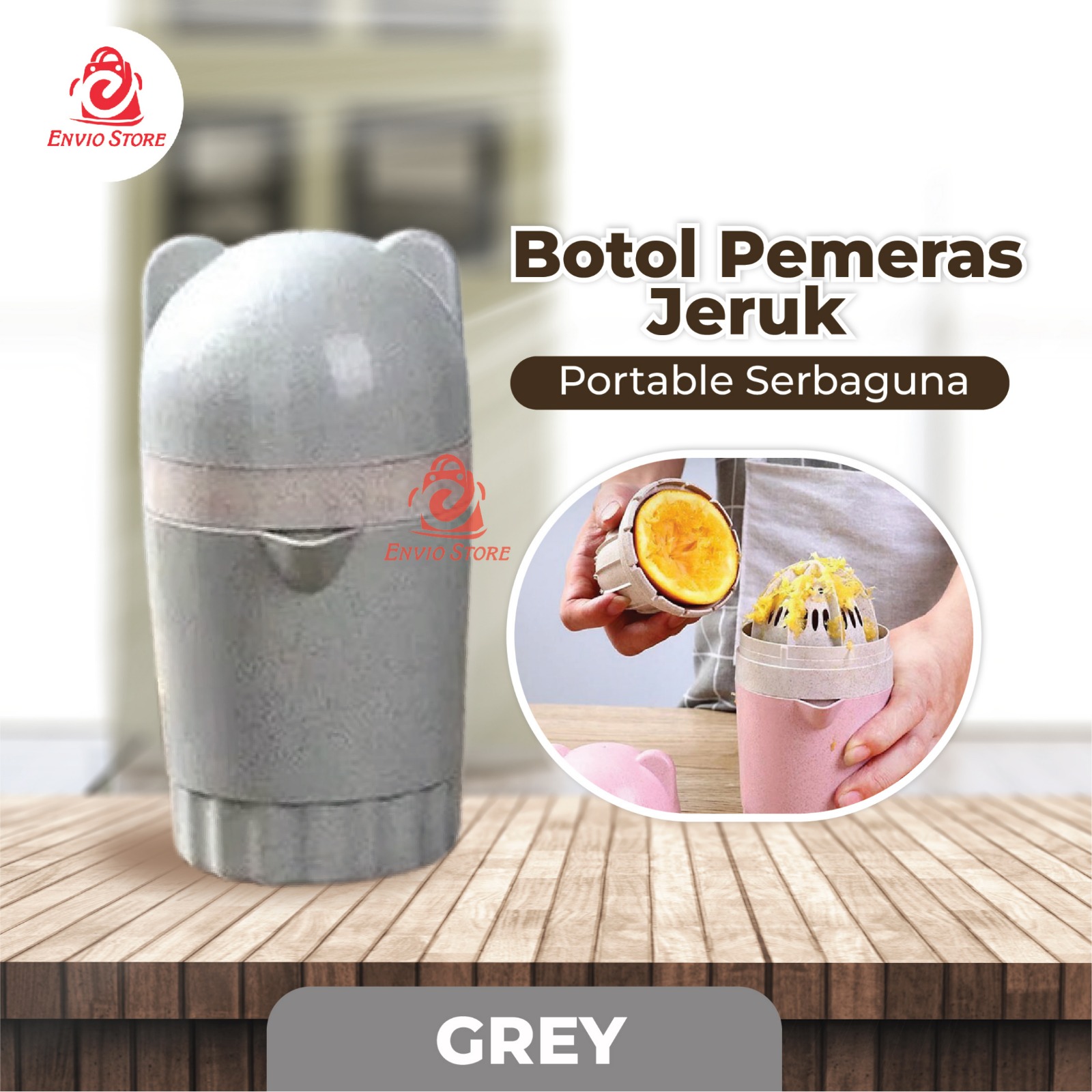 Botol Pemeras Jeruk Portable Serbaguna (Manual Juicer Cup) - Grey Botol Pemeras Jeruk Portable Serbaguna (Manual Juicer Cup) - Grey