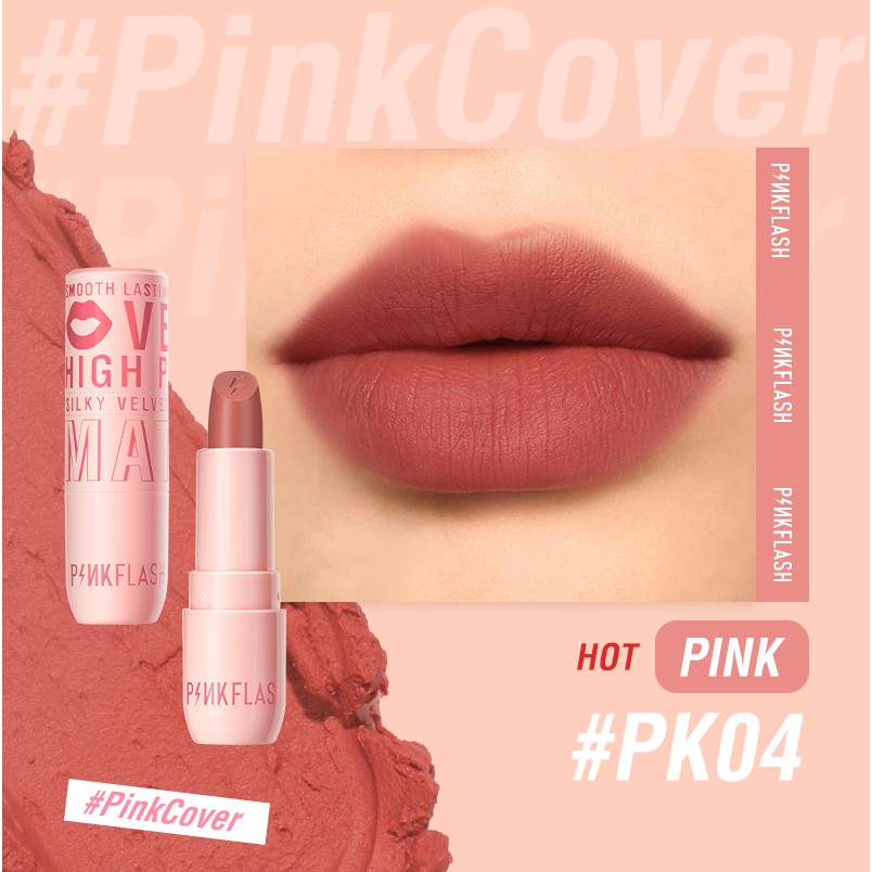 Pinkflash Silky Velvet Lipstick High Pigmented PF-L05 - PK04