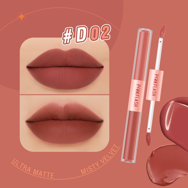 Pinkflash Duo Lipgloss PF-L13 - D02 Pinkflash Duo Lipgloss PF-L13 - D02