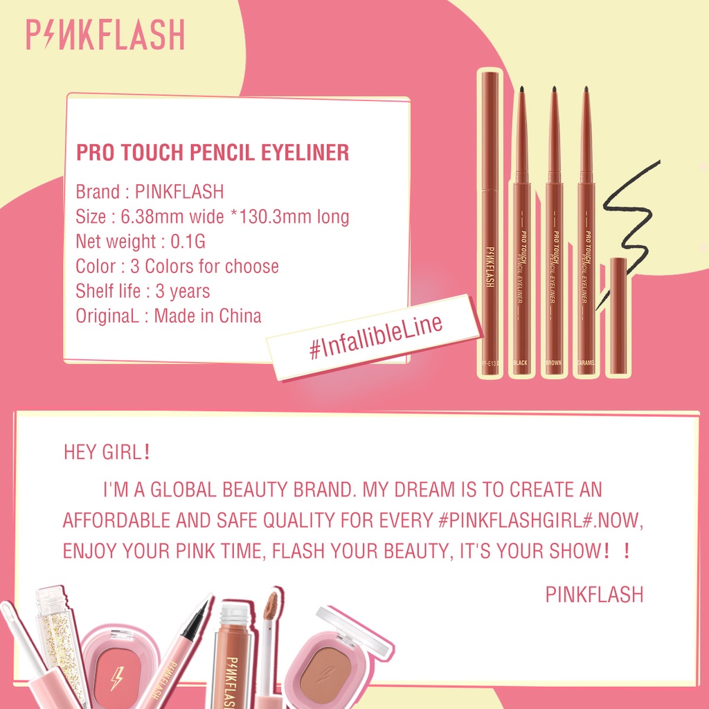 Pinkflash Pro Touch Pencil Eyeliner PF-E13 - #01 Black