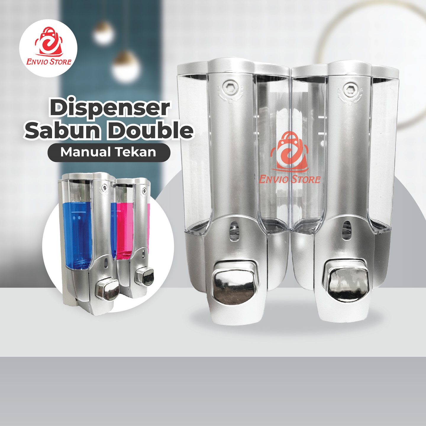 Dispenser Sabun Cair DOUBLE Tabung