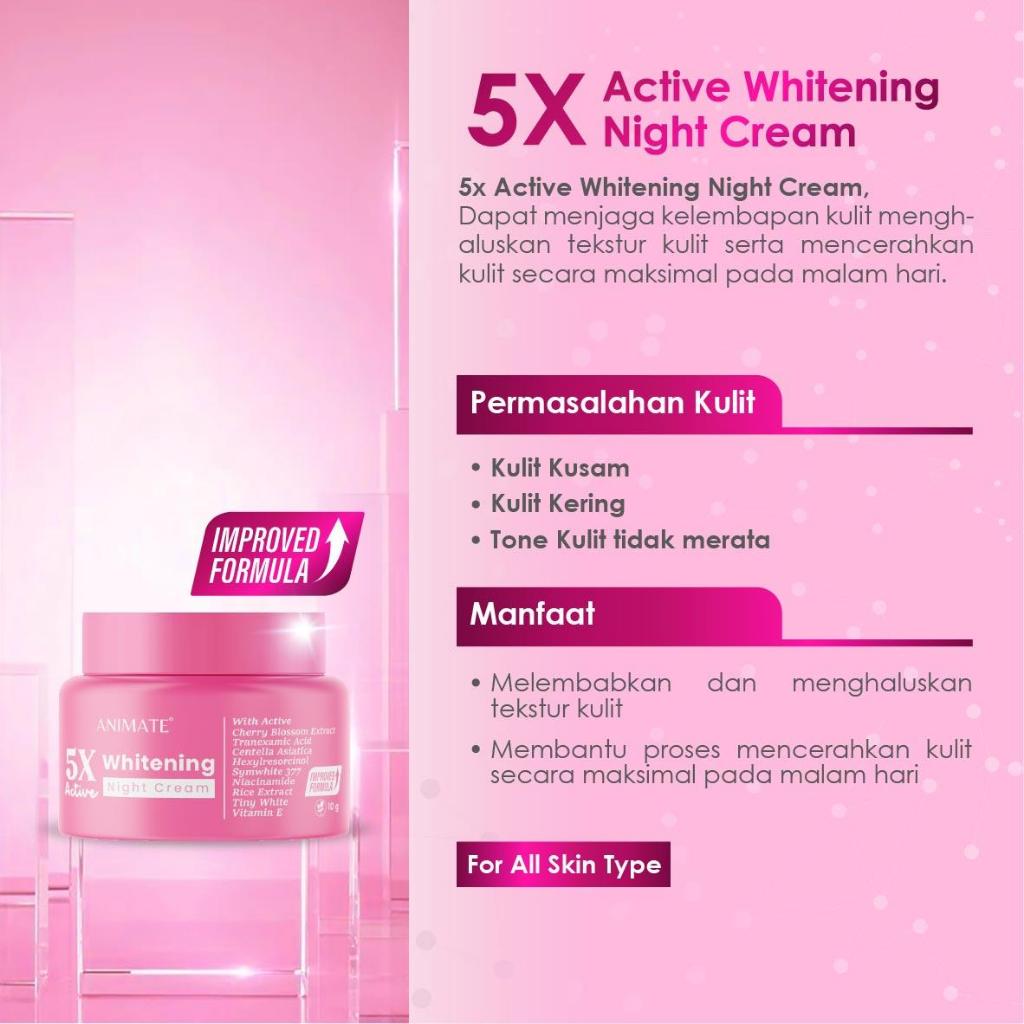 Animate Whitening Night Cream 10gr