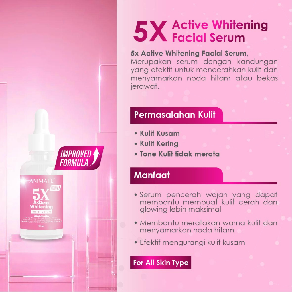Paket Animate Whitening Series 5in1 (Pink)
