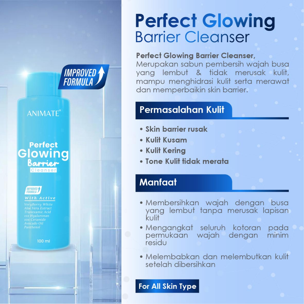 Paket Animate Glowing Barrier Series 5in1 (Biru)