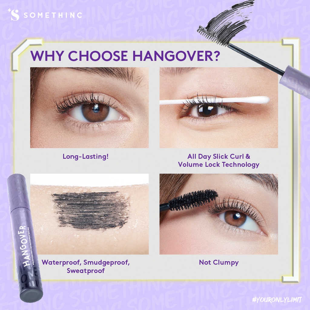 Somethinc HANGOVER Voluminous Fiber Lash Smudgeproof Mascara 7gr
