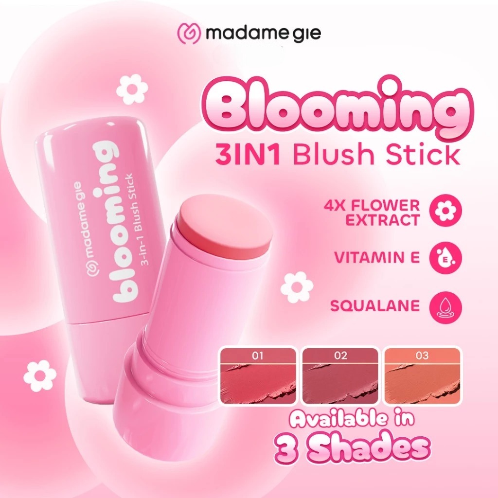 Madame Gie Blooming 3in1 Blush Stick 3.5gr - 03 Coral Haze
