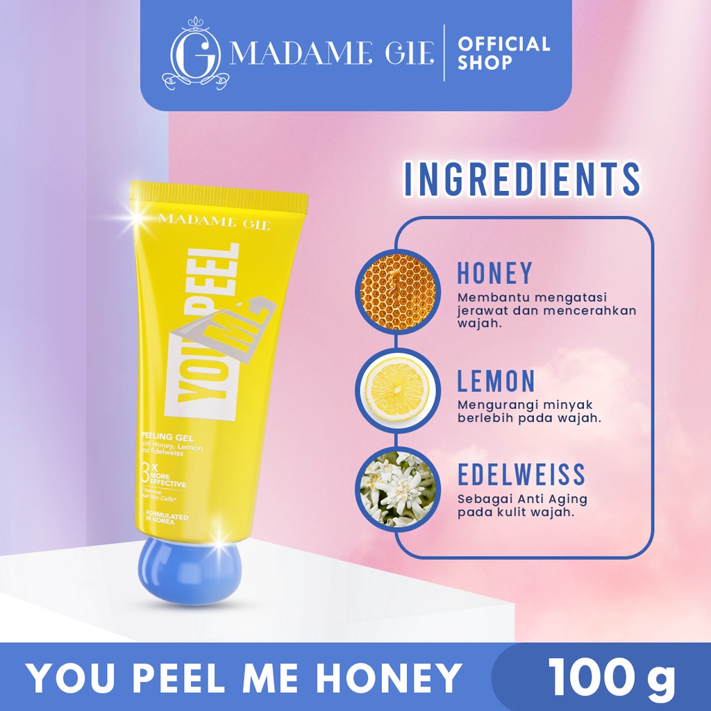 Madame Gie You Peel Me Cleanser 100gr - 02 Honey (Kuning)