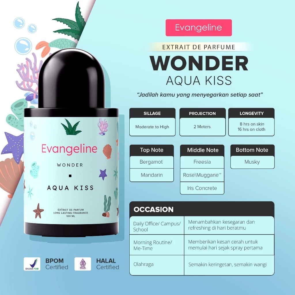 Evangeline Extrait De Parfume Wonder 100ml - Aqua Kiss