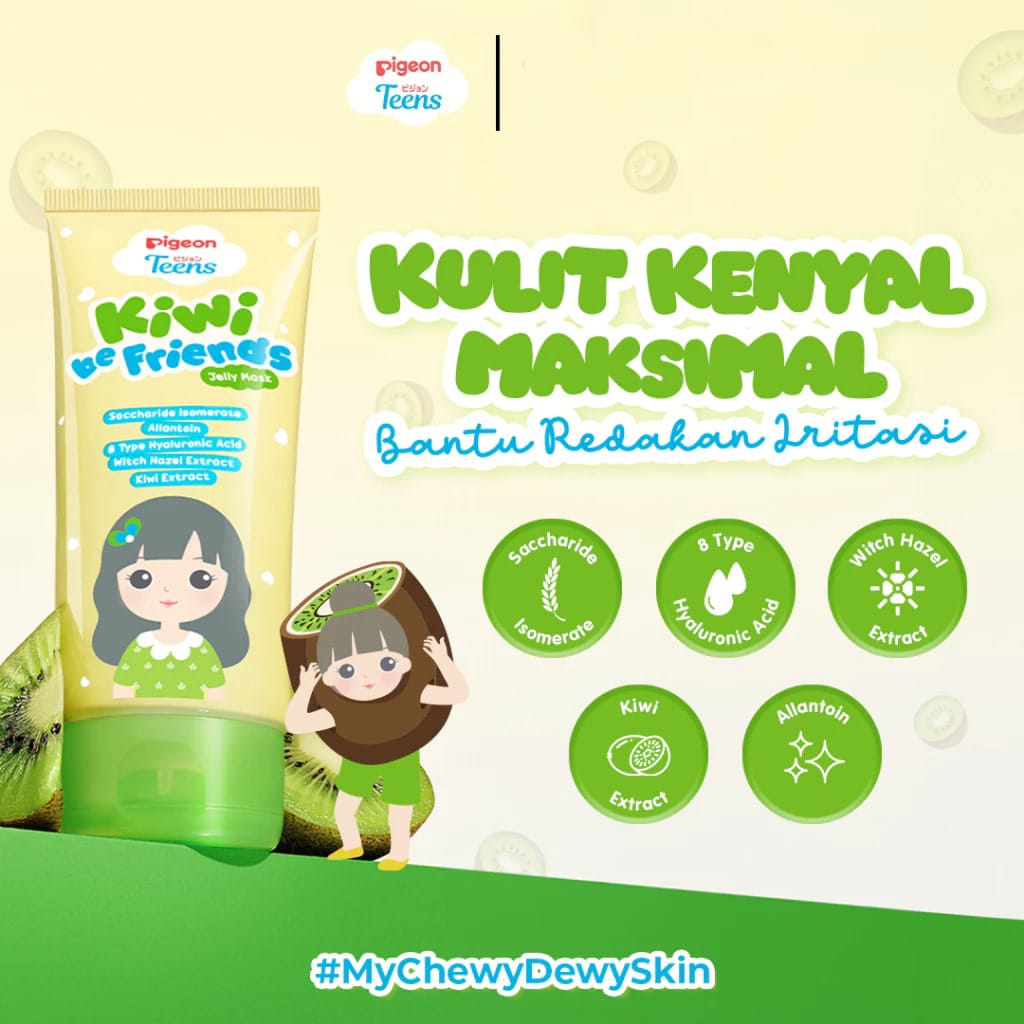 Pigeon Teens Jelly Mask 60ml - Kiwi be Friends Pigeon Teens Jelly Mask 60ml - Kiwi be Friends